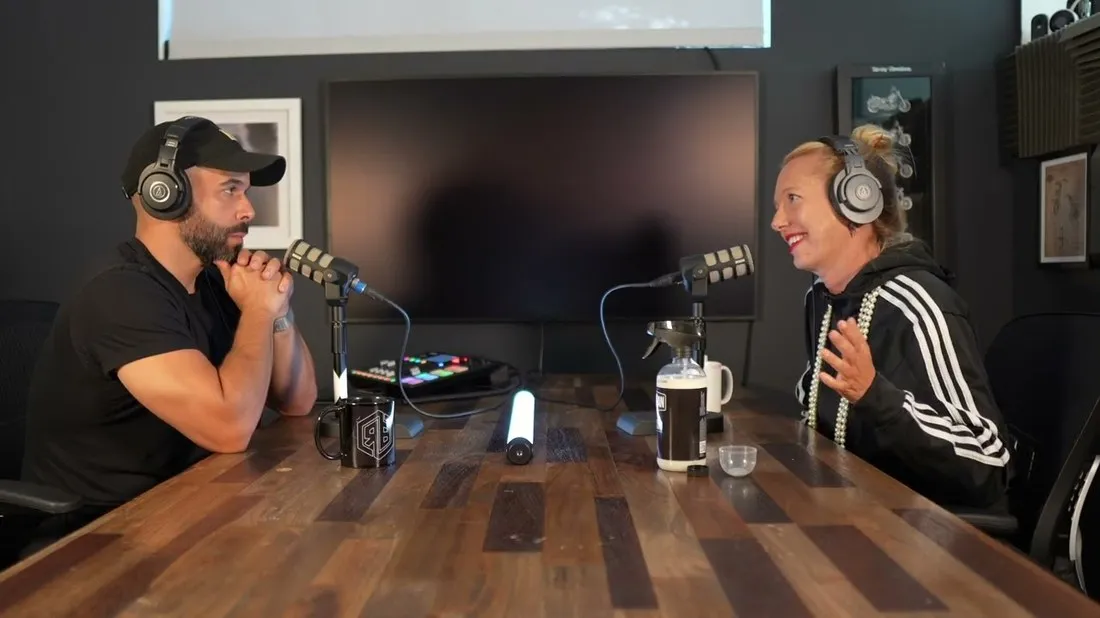 Roberto Valderrama recording with a guest on Ride Boundless