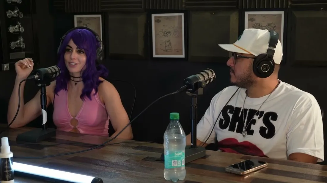 Roberto Valderrama interviewing a guest in the Ride Boundless studio